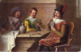 „Beim Kartenspiel“, Rückseite Stempel „Dieu Soeurs“, Rue Monsville, Quaregnon, Belgien, Nicht Gelaufen - Playing Cards