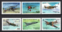 Turks & Caicos Islands 1998 80th Anniversary Of Royal Air Force Set MNH (SG 1500-1505) - Turks And Caicos