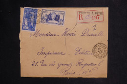 GUADELOUPE - Enveloppe En Recommandé De Pointe à Pitre Pour Paris En 1938  - L 149956 - Storia Postale