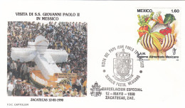 MEXICO Cover 9-31,popes Travel 1990 - Papi