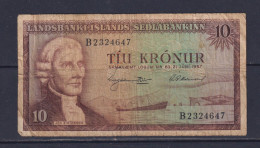 ICELAND - 1957 10 Kronur Circulated Banknote - Islandia