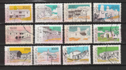 Portugal Lot De 12 Oblitérés De La Série Architecture Populaire Portugaise YT 1640/42/59/60/90/91/92/1725/26/27/58/59 - Used Stamps