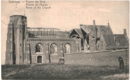 CPA Carte Postale  Belgique    Zeebrugge Ruines De L'église 1919  VM76760 - Zeebrugge