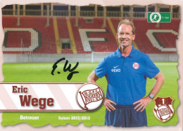 AK Eric Wege Offenbacher Kickers 12-13 OFC Offenbach Am Main Frankfurt Erik Autogrammkarte Fußball Deutschland Hessen - Autografi