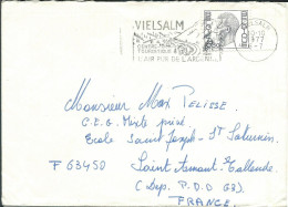 BELGIQUE LETTRE 6F50 VIELSALM POUR ST AMAND TALLENDE ( PUY DE DOME ) DE 1977 LETTRE COVER - Lettres & Documents