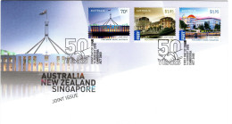 Australia 2015 Australia,New Zealand,Singapore Joint Issue,First Day Cover - Bolli E Annullamenti