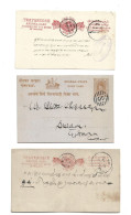 INDIA - LOT OF 3 POSTAL STATIONERY - TRAVANCORE HOLKAR - Andere & Zonder Classificatie