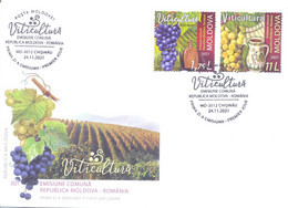 2021. Moldova, Viticulture, Joint Issue With Romania, FDC With Set, Mint/** - Moldawien (Moldau)