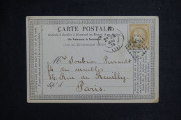 FRANCE - Carte Précurseur De Béziers Pour Paris En 1873 - L 149980 - Voorloper Kaarten