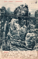 SÄCHS - SCHWEIZ - BASTEIBRÜCKE - BASTEI - CARTOLINA FP SPEDITA NEL 1910 - Bastei (sächs. Schweiz)