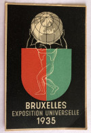 Beau Calendrier 1935 - BRUXELLES Exposition Universelle - Atlas Portant Le Monde - Mythologie - Formato Piccolo : 1921-40