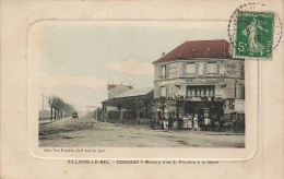 95 - VAL D'OISE - VILLIERS-LE-BEL - GONESSE - Carte éditeur Maison Vve E. POULAIN à La Gare - Colorisée - 10918 - Villiers Le Bel