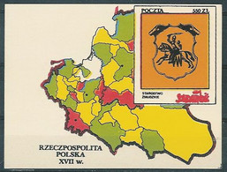 Poland SOLIDARITY (S276): Poland In The Seventeenth Century Starostwo Zmudzkie Crest Map Horse(1) - Vignette Solidarnosc