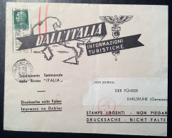 1940 VENEZIA Stampe OKW Zensur/censura>“Der Führer“ Karlsruhe (lettera WW2 Illustrated Cover Tourisme Tourism Italia - Storia Postale