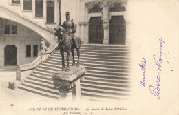 FRANCE - Château De Pierrefonds - Vue Générale La Statue De Louis D'Orléans (Par Fremiet)  - LL - Carte Postale Ancienne - Pierrefonds