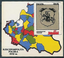 Poland SOLIDARITY (S287): Poland In The Seventeenth Century Voivodeship Polock Crest Map - Solidarnosc Vignetten