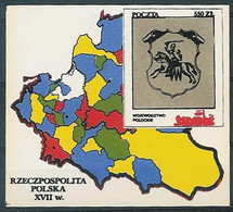 Poland SOLIDARITY (S287): Poland In The Seventeenth Century Voivodeship Polock Crest Map - Vignette Solidarnosc