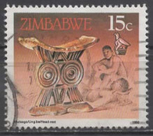 ZIMBABWE N° 198 O Y&T 1990 Appui Tête En Bois - Usados