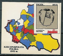 Poland SOLIDARITY (S294): Poland In The Seventeenth Century Voivodeship Smolensk Crest Map - Solidarnosc Vignetten