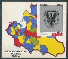 Poland SOLIDARITY (S298): Poland In The Seventeenth Century Earth Oswiecimska Crest Map - Vignette Solidarnosc