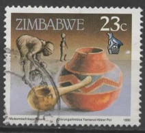 ZIMBABWE N° 200 O Y&T 1990 Pot à Eau Et Cuillère - Gebraucht