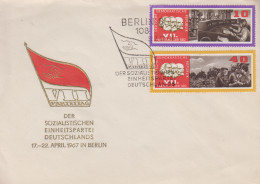 Enveloppe  FDC  1er  Jour  ALLEMAGNE   DDR     7éme  Congrés  Du   Parti  Socialiste  Unitaire  Allemand    1967 - 1950-1970