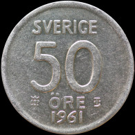 LaZooRo: Sweden 50 Ore 1961 UNC - Silver - Suède