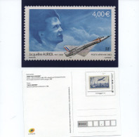 Carte  Aviation  JACQUELINE  AURIOL   Neuve Timbree International - Ungebraucht