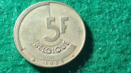 BELÇİKA - 1986-   5    FRANK - 25 Cent