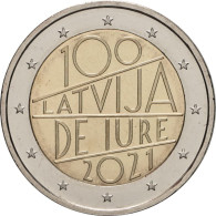 2 Euro 2021 Latvian Commemorative Coin - 100th Anniversary Of De Iure Recognition Of Latvia. - Lettonia