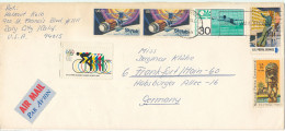 USA Cover Sent Air Mail To Germany 1974 Also With A German Stamp Cover Damaged On The Backside By Opening - Briefe U. Dokumente