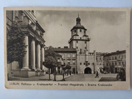 Lublin, Rathaus Und Krakauertor, 1940 - Pologne