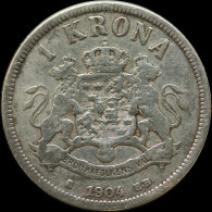 LaZooRo: Sweden 1 Krona 1904 VF / XF - Silver - Suède