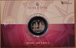 British Virgin 1$ 2022. Ships - HMS Astrea. Coincard. Virenium. Mint=1950! - Jungferninseln, Britische