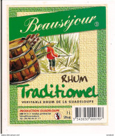 Etiquette  Rhum Traditionnel Beauséjour -  50° 1L.-  Véritable Rhum De La GUADELOUPE - - Rhum