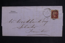 ROYAUME UNI - Lettre De Londres Pour Taunton En 1874 - L 150000 - Briefe U. Dokumente