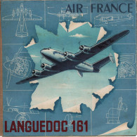 AIR FRANCE LANGUEDOC 161 1947 ??? BROCHURE PLAQUETTE PRESENTATION AVIATION CIVILE - Modellini