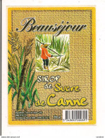 Etiquette  Sirop De Sucre De Canne  Beauséjour -  Distribué Par Kitrad -  GUADELOUPE - - Rhum