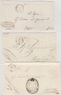 658 - Franchigie - 1861/67 - 13 Lettere O Sovracoperte In Franchigia Con Annulli Di Un Certo Interesse Quali: Melfi, Min - Verzamelingen