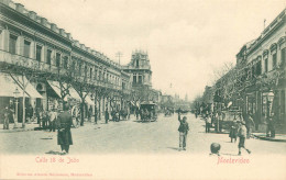 URUGUAY  MONTEVIDEO ( édit Almera Hermanos )   Calle 18 De Julio - Uruguay