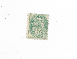 Variété 5c Type Blanc N° 110 Type 1B Impression Recto Verso Gomme Jaunie Trace Charnière      G - Nuovi