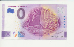 Billet Touristique  0 Euro  - GOUFFRE DE PADIRAC - UEEF - 2022-2 -  N° 14494 - Otros & Sin Clasificación