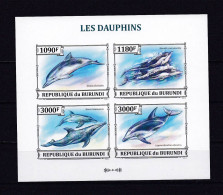 BURUNDI 2013 TIMBRE N°2106/09 NEUF** DAUPHINS NON DENTELE - Nuovi