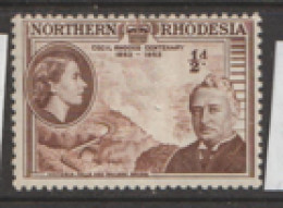 Northern  Rhodesia  1953  SG  54  Cecil Rhodes Mounted Mint - Rhodesia Del Nord (...-1963)