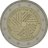 2 Euro 2015 Latvian Commemorative Coin - Presidency Of The Council Of The European Union. - Lettland