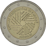2 Euro 2015 Latvian Commemorative Coin - Presidency Of The Council Of The European Union. - Lettonie