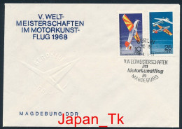 DDR Mi. Nr. 1391-1392 Weltmeisterschaften Im Motorkunstflug, Magdeburg - FDC - Siehe Scan - 1950-1970