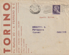 LETTERA 1946 L.1 LUOGOTENENZA TIMBRO TORINO CAMAIORE LUCCA (XT2150 - Marcophilia