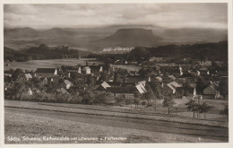 0-8352 HOHNSTEIN - RATHEWALDE, Blick über Den Ort  Auf Lilienstein Und Pfaffenstein, Verlag Metz - Tübingen - Hohnstein (Saechs. Schweiz)