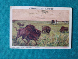 Chromo - CHOCOLAT-LOUIT - Les Grandes Chasses -- BISON - Louit